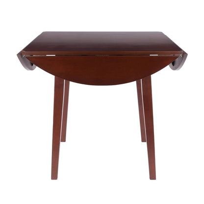 Dawson Round Dining Table, Quad Drop Leaf, Walnut