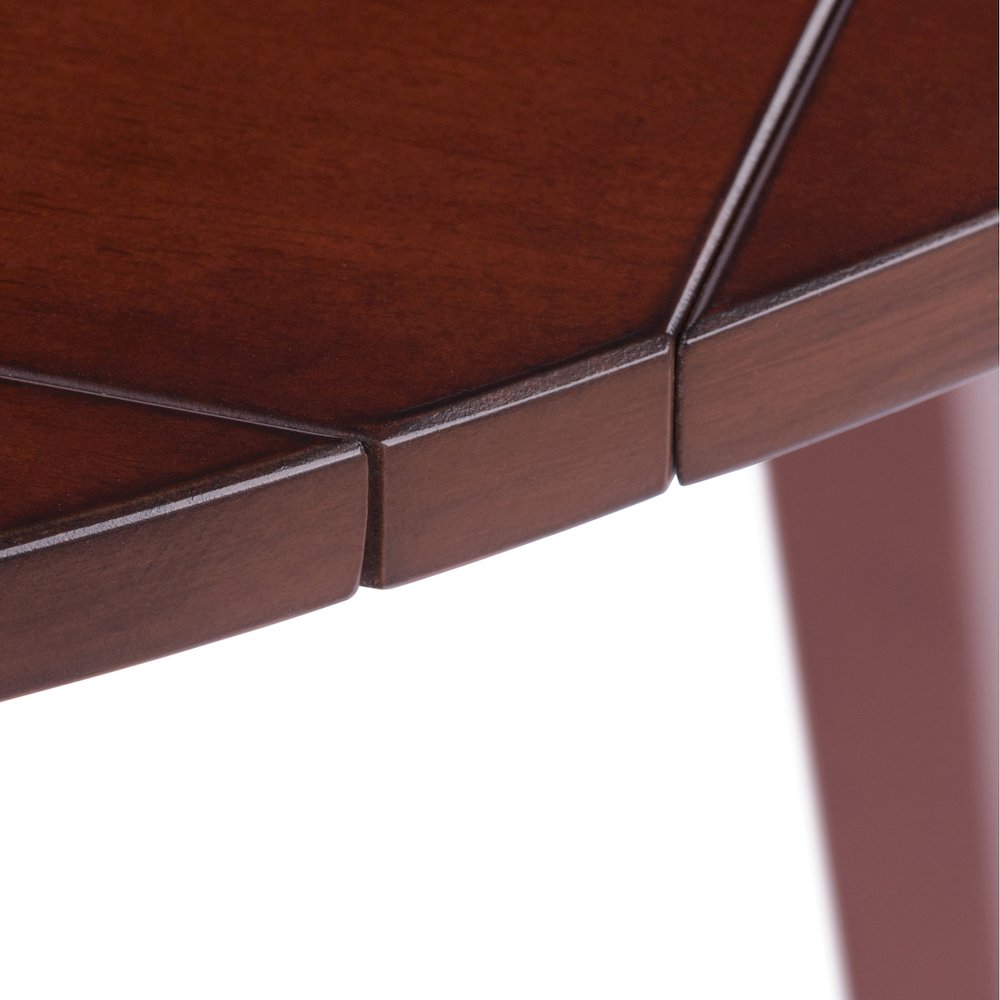 Dawson Round Dining Table, Quad Drop Leaf, Walnut