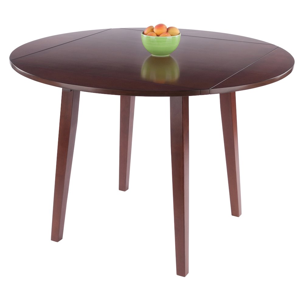 Dawson Round Dining Table, Quad Drop Leaf, Walnut