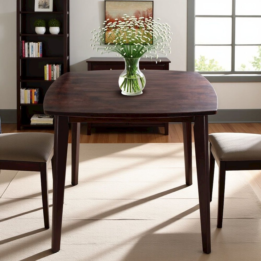Walnut Square Dining Table – Compact Solid Wood Kitchen Table for Small Spaces