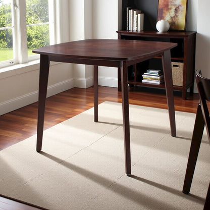 Walnut Square Dining Table – Compact Solid Wood Kitchen Table for Small Spaces