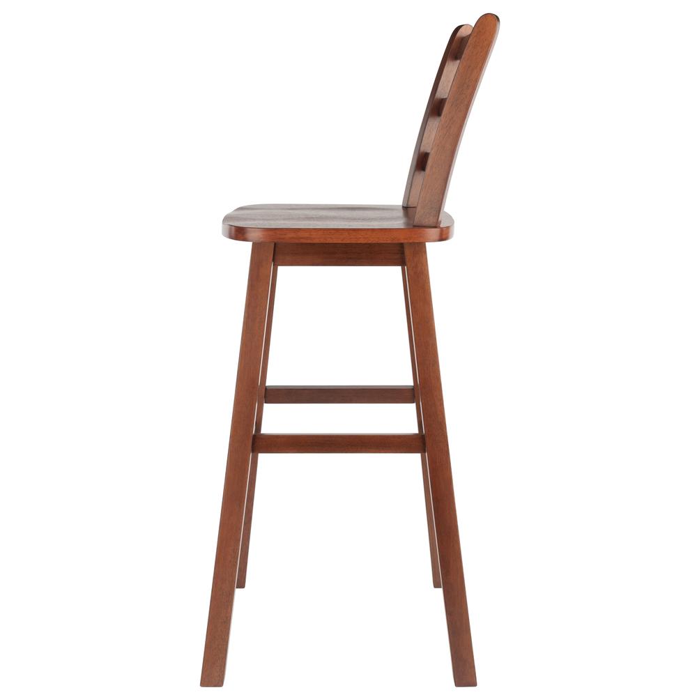 Scalera Ladder Back Swivel Seat Bar Stool, Walnut