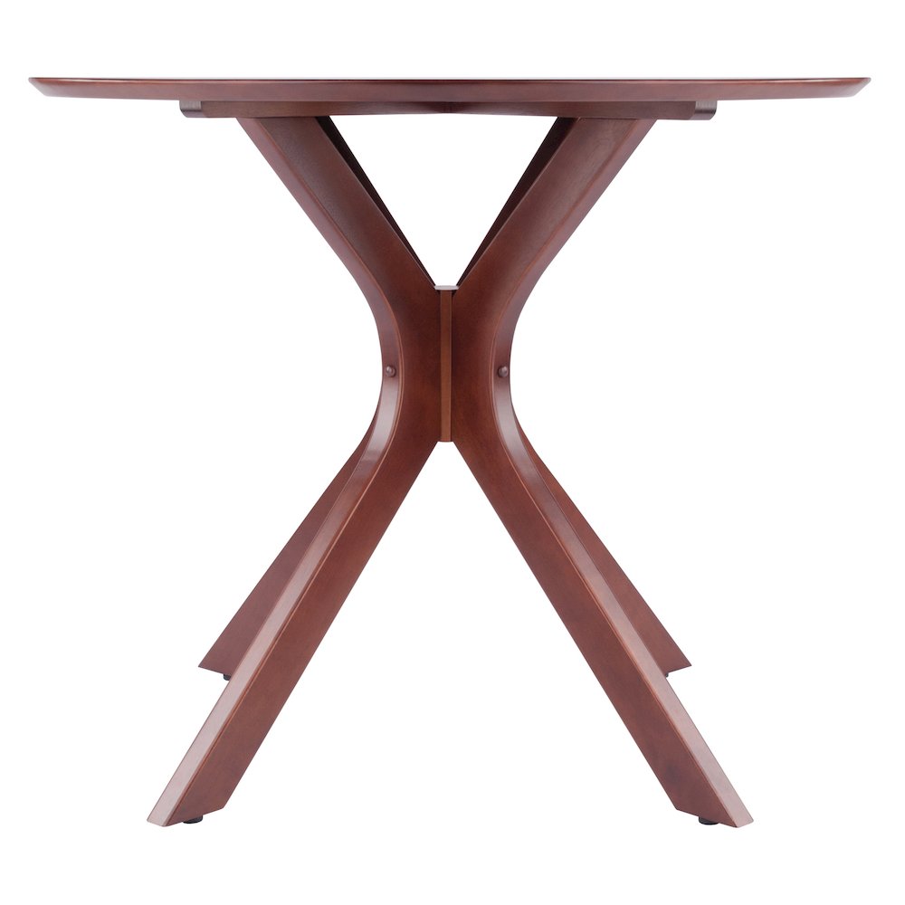 Lexa Dining Table with Splayed Legs, Walnut Finish