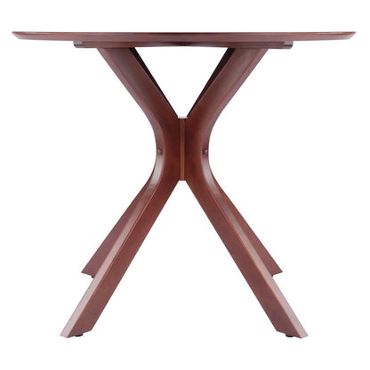 Lexa Dining Table with Splayed Legs, Walnut Finish