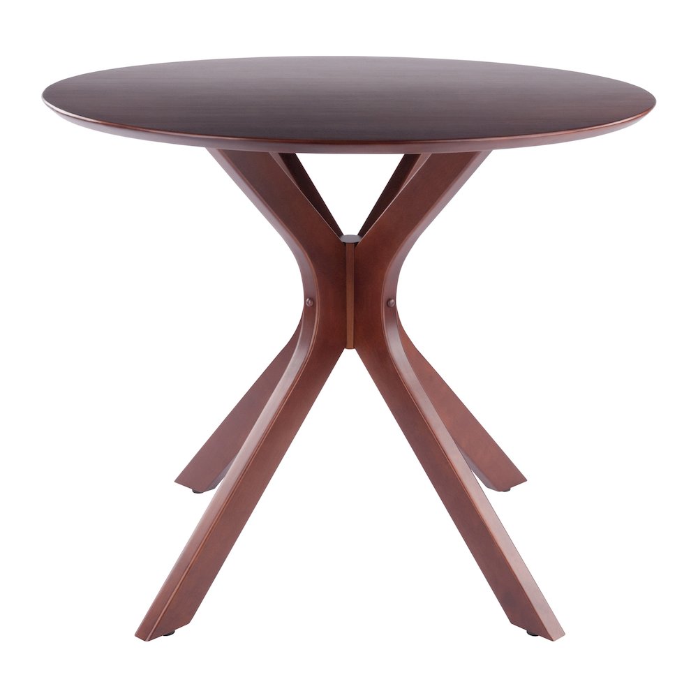 Lexa Dining Table with Splayed Legs, Walnut Finish
