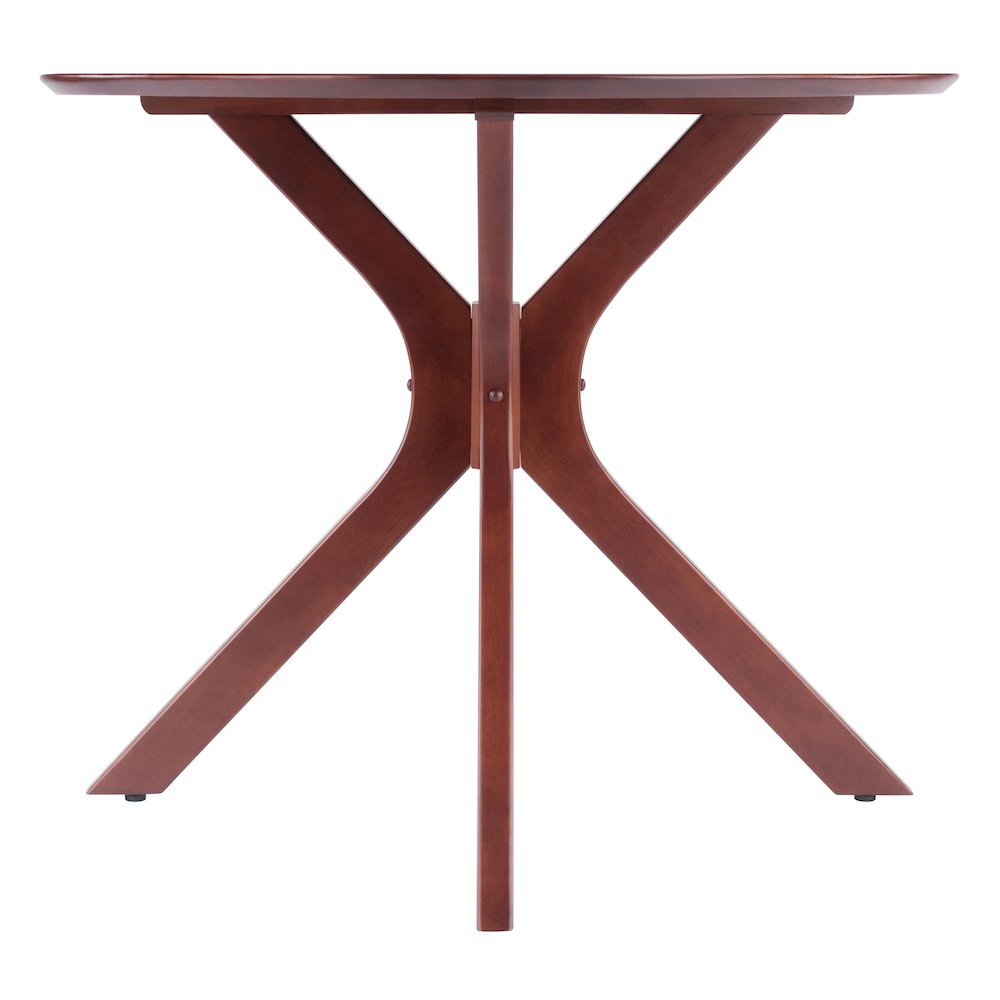 Lexa Dining Table with Splayed Legs, Walnut Finish