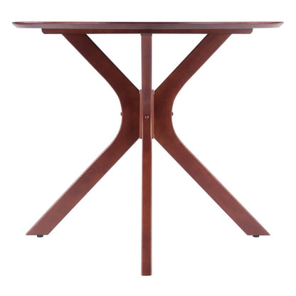 Lexa Dining Table with Splayed Legs, Walnut Finish