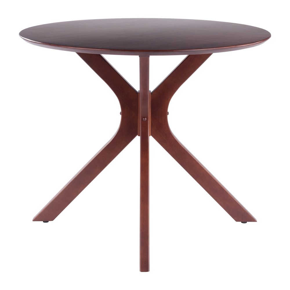 Lexa Dining Table with Splayed Legs, Walnut Finish