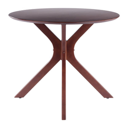 Lexa Dining Table with Splayed Legs, Walnut Finish