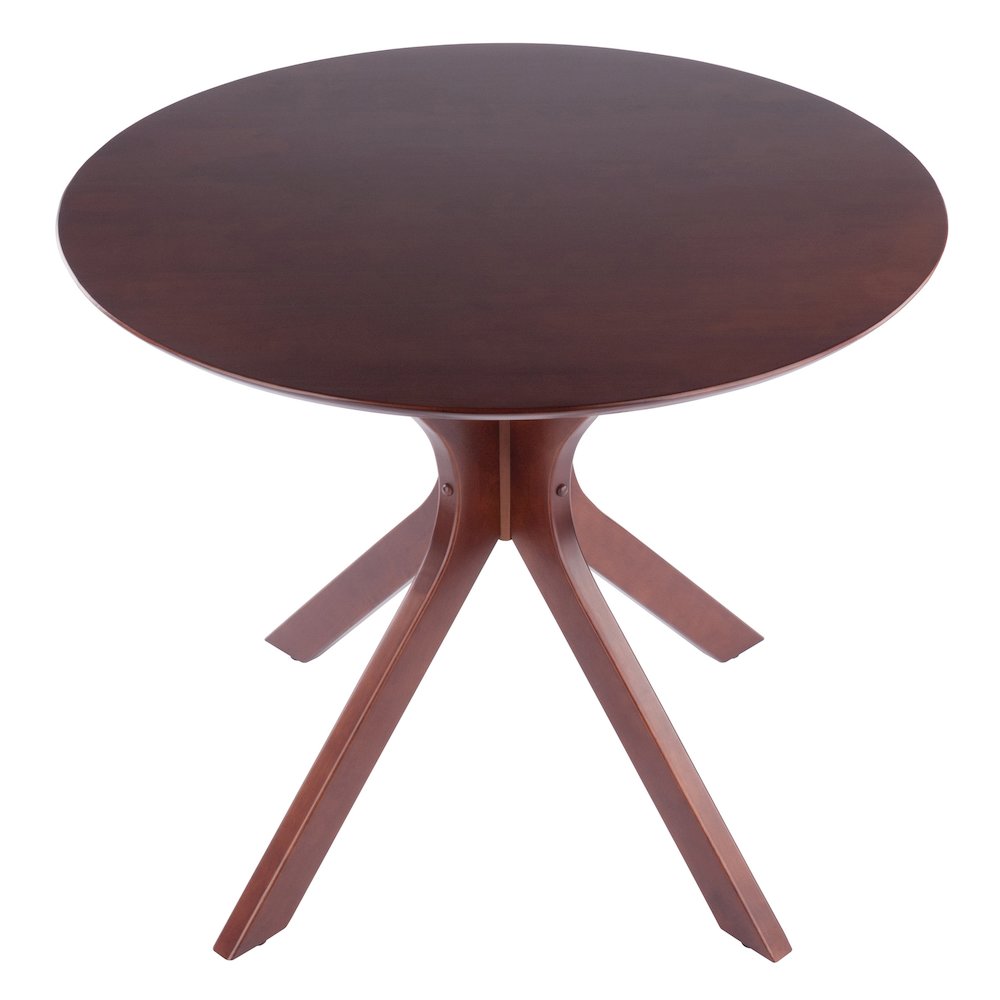 Lexa Dining Table with Splayed Legs, Walnut Finish