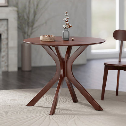 Lexa Dining Table with Splayed Legs, Walnut Finish