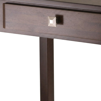 Solid Wood Console Table with Tapered Legs, Entryway Sofa Table, Walnut