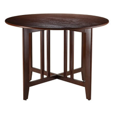 Antique Walnut Small Round Dining Table – Folding Drop Leaf Table