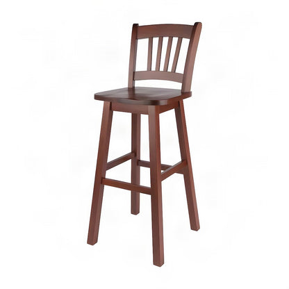 Solid Wood Swivel Counter Height Bar Stool for Kitchen Island, Walnut