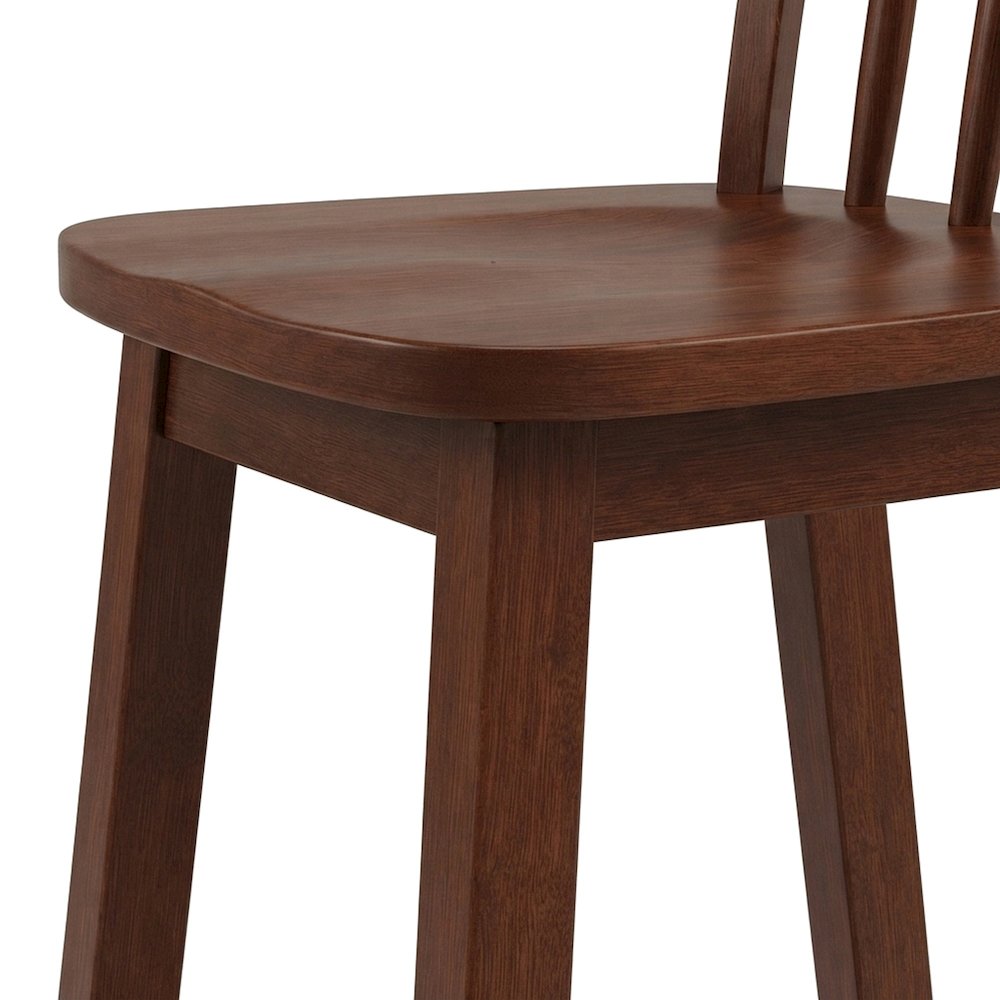 Solid Wood Swivel Counter Height Bar Stool for Kitchen Island, Walnut