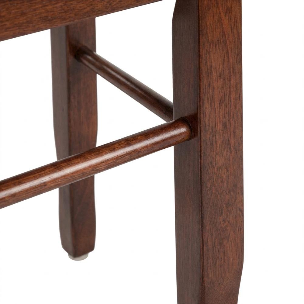 Solid Wood Dining Chairs Set of 2 with Keyhole Back, Kitchen Chairs, Walnut