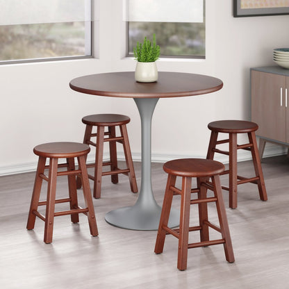 Element 2-Pc Dining Stool Set, Walnut