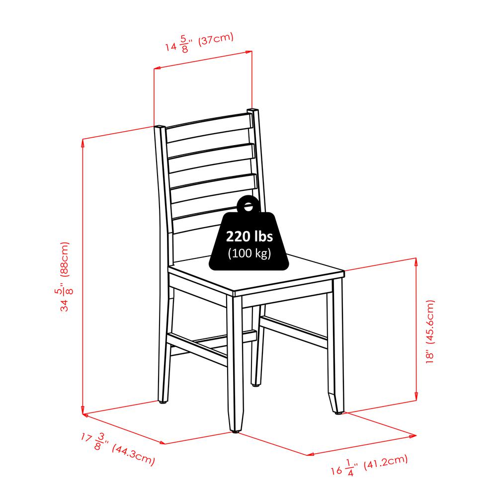Hamilton 2-Pc Ladder Back Chair