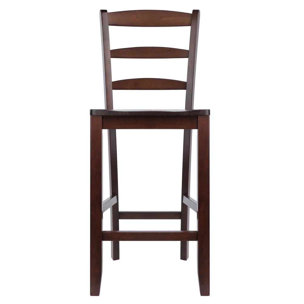Benjamin 2-PC Ladder Back 24" Counter Stool Set Antique Walnut
