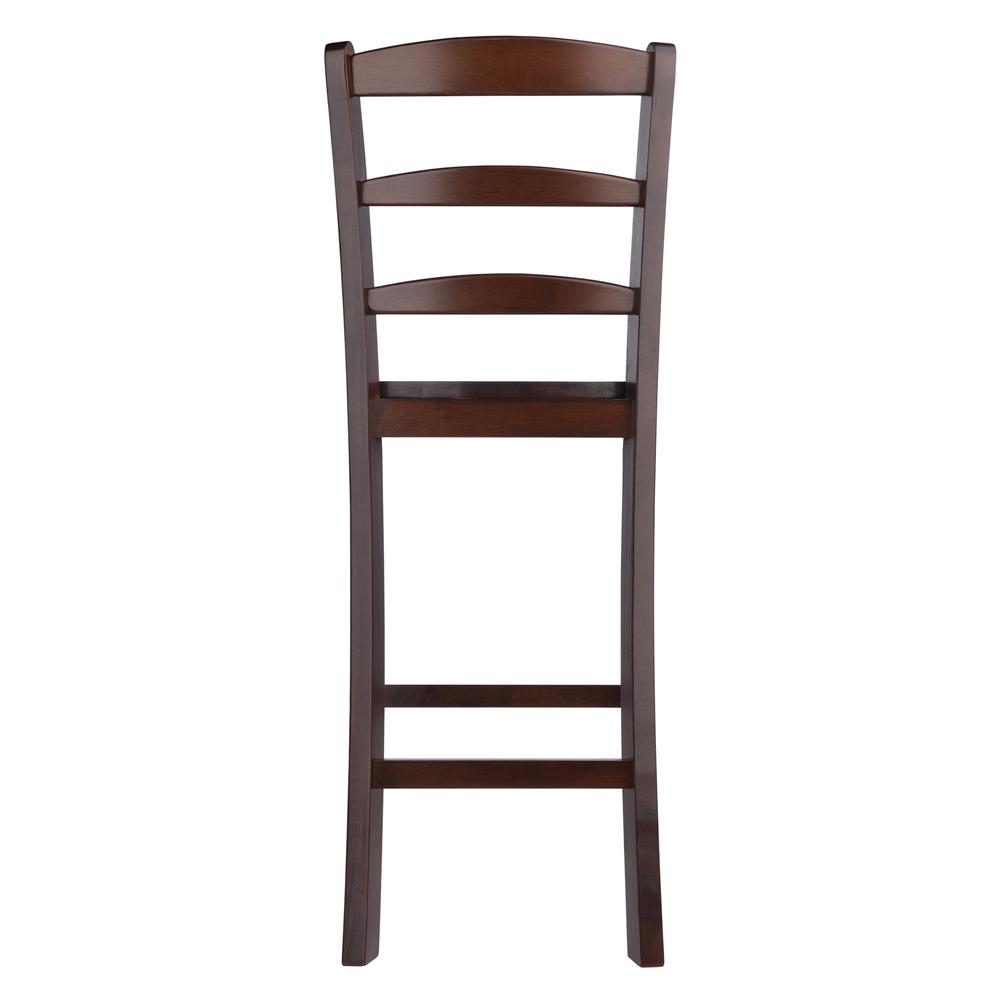 Benjamin 2-PC Ladder Back 24" Counter Stool Set Antique Walnut