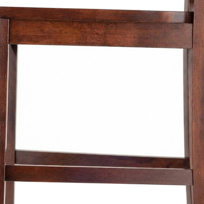 Solid Wood V-Back Bar Stools, Wooden Kitchen Island Counter Chairs, Walnut