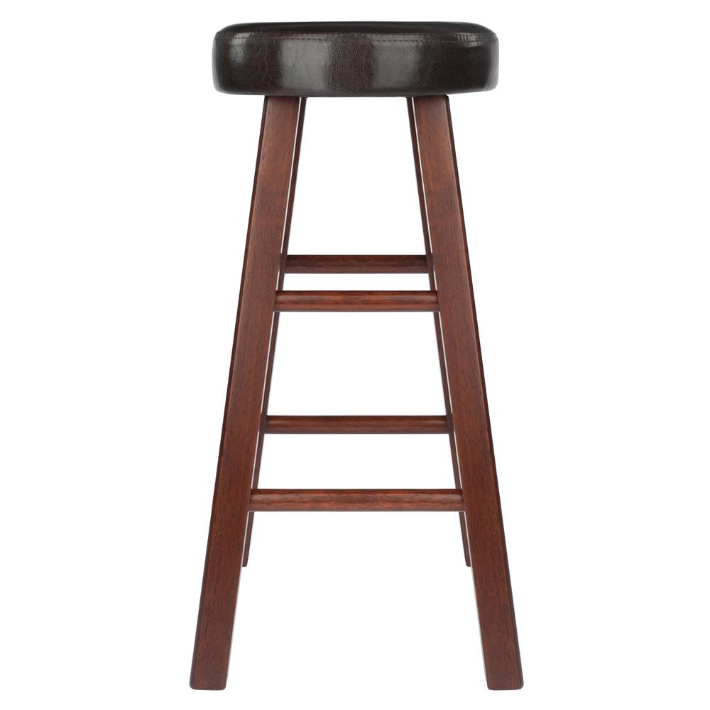 Maria Cushioned Counter Stool, 2-Pc Set, Espresso & Walnut