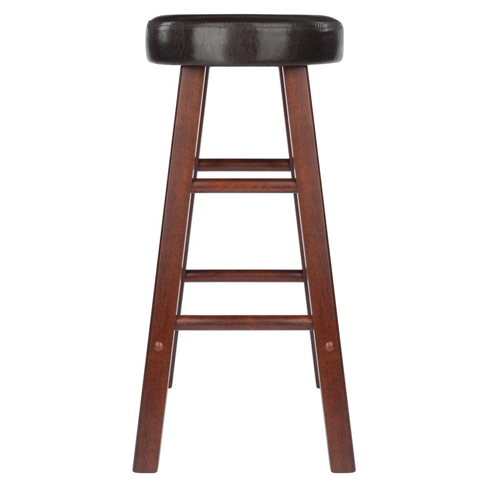 Maria Cushioned Counter Stool, 2-Pc Set, Espresso & Walnut