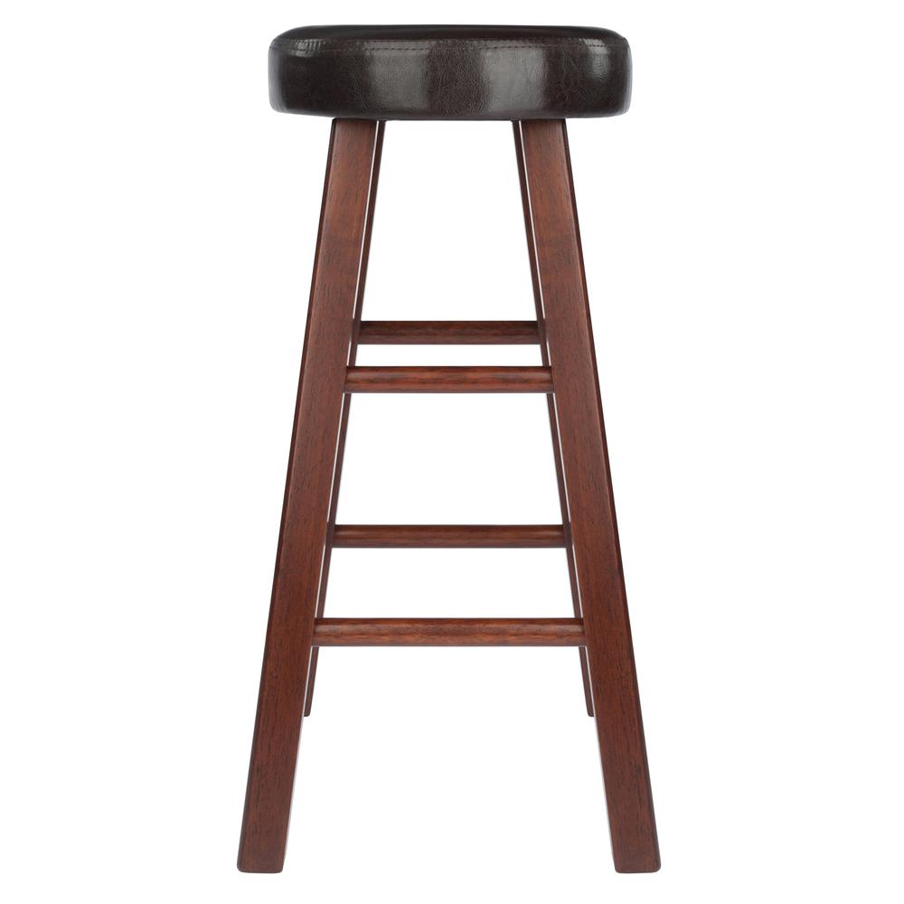 Maria Cushioned Counter Stool, 2-Pc Set, Espresso & Walnut
