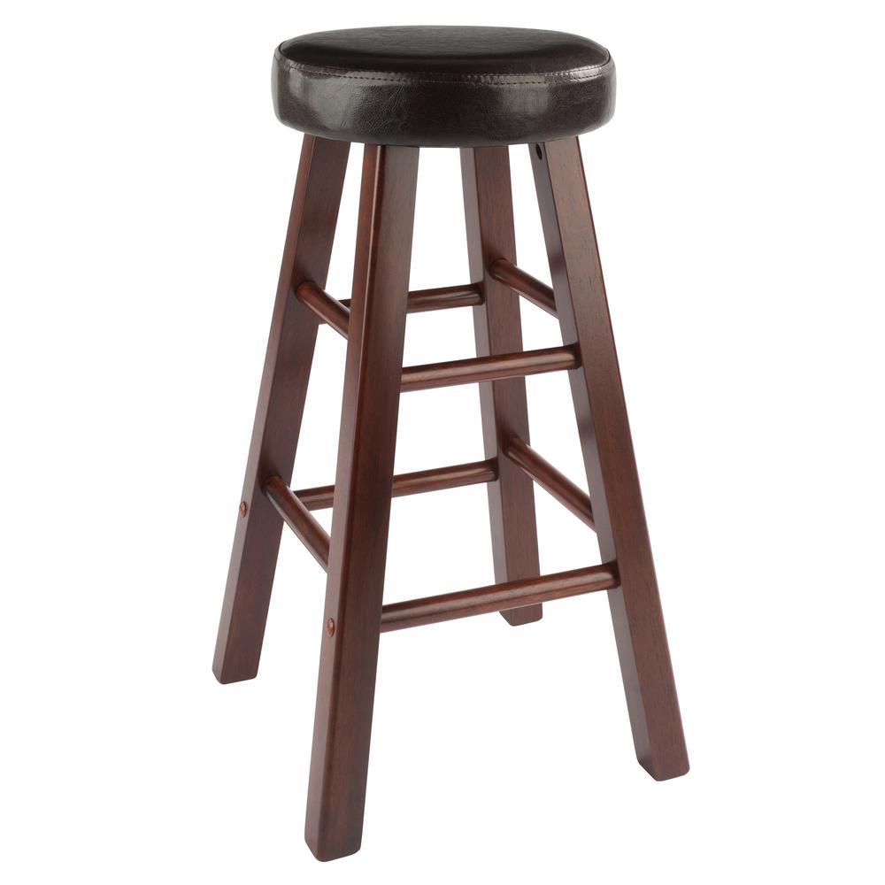 Maria Cushioned Counter Stool, 2-Pc Set, Espresso & Walnut