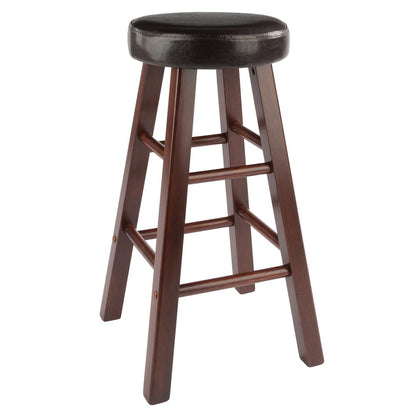 Maria Cushioned Counter Stool, 2-Pc Set, Espresso & Walnut