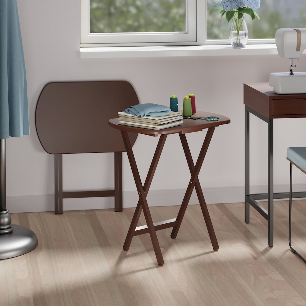 Corbett 2-Pc Oversized Snack Tables, Walnut