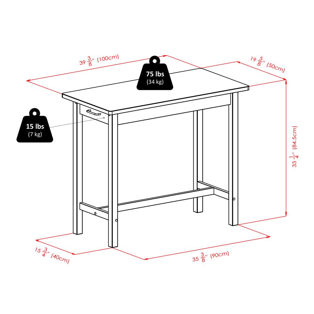 Sally 3-Pc Breakfast Table Set with 2 Square Leg Stools