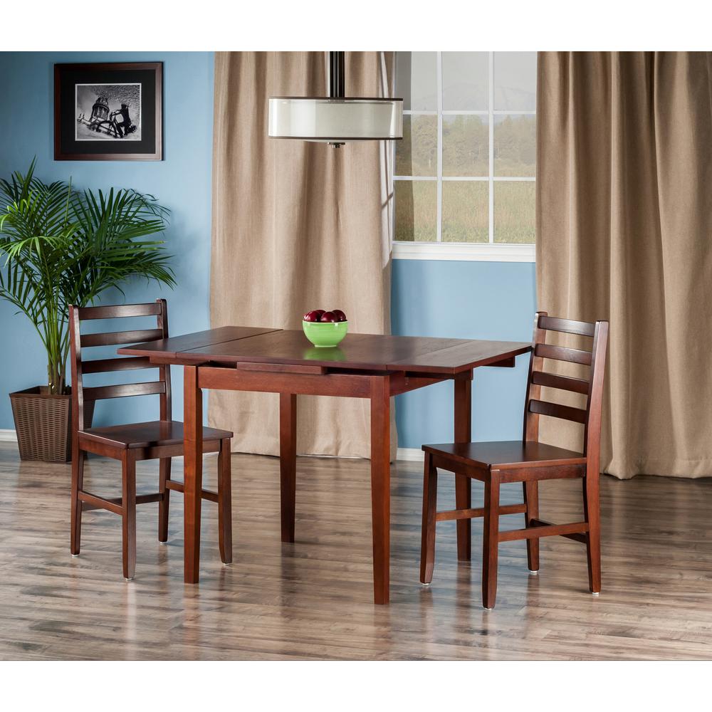 Pulman 3-Pc Set Extension Table w/ 2 Ladder Back Chairs