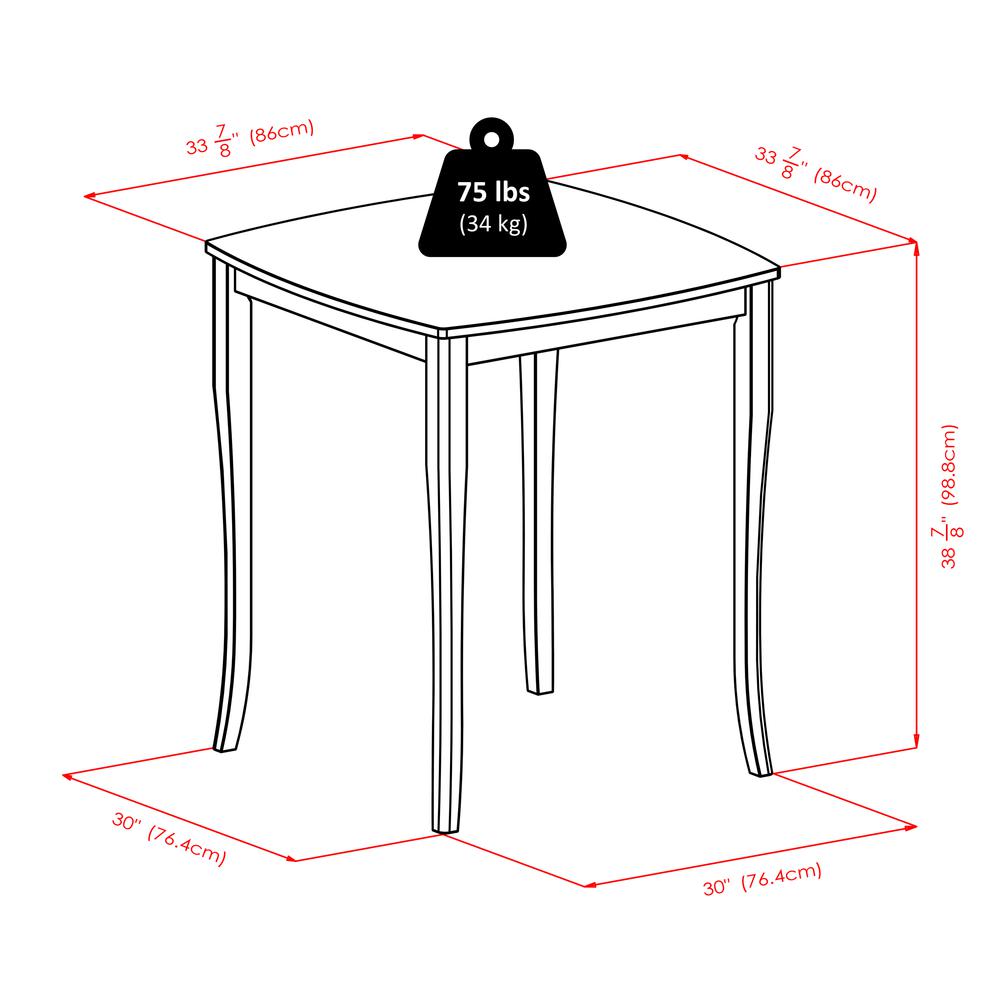3-Pc Inglewood High/Pub Dining Table with Ladder Back Stool