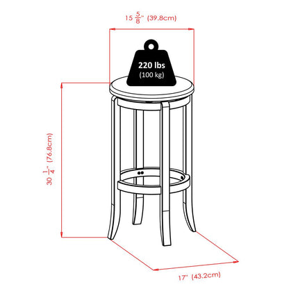 Fiona Round 3-Pc High/Pub Table Set