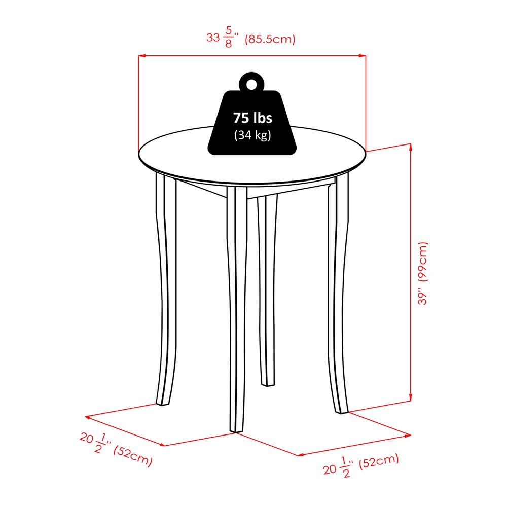 Fiona 3-Pc High Round Table with Ladder Back Stool