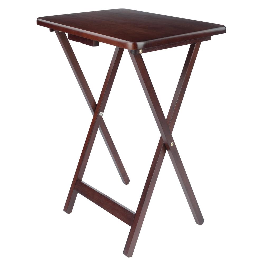Alex Set of 4 Single Snack Tables Walnut