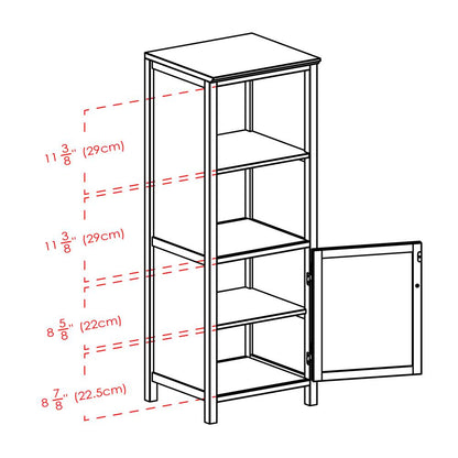 Brooke Jelly Cupboard with 2 Shelves and Door