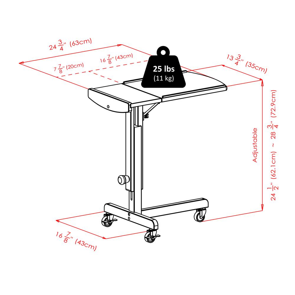 Olson Adjustable Laptop Cart