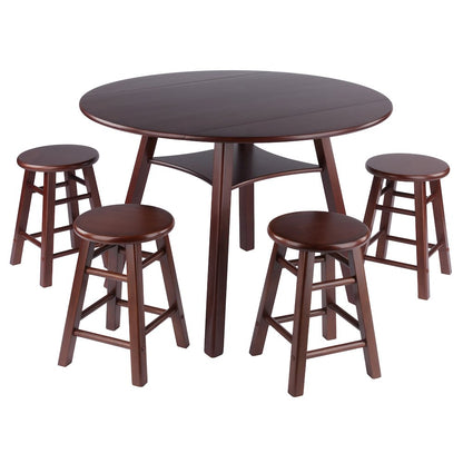 Element 2-Pc Dining Stool Set, Walnut