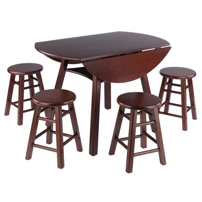 Element 2-Pc Dining Stool Set, Walnut