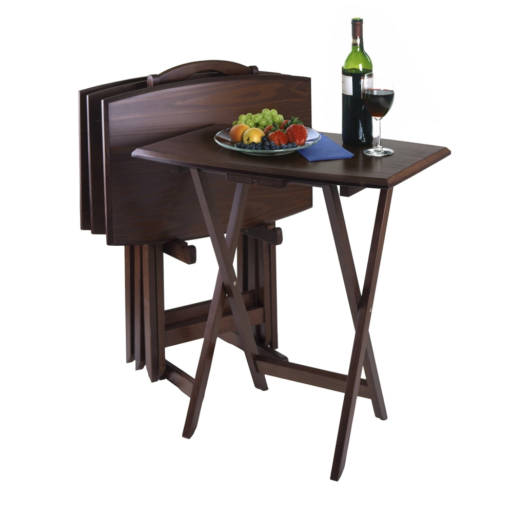 5-Pc Oversize Tv Table Set, 23.6 x 15.75 x 25.5, Antique Walnut
