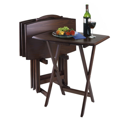 5-Pc Oversize Tv Table Set, 23.6 x 15.75 x 25.5, Antique Walnut