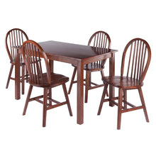 Parkland 5-Pc Dining Table with Windsor Spindle-back Chairs, Walnut