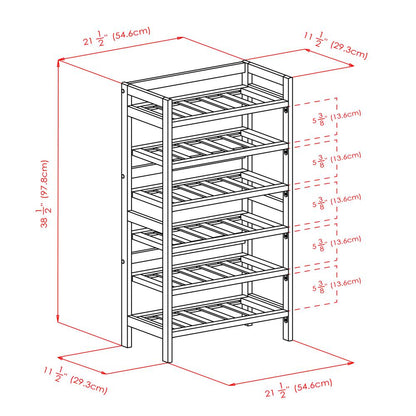 Silvi Wine Rack, 30-Bottle, - 6-Tier