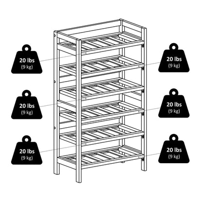 Silvi Wine Rack, 30-Bottle, - 6-Tier