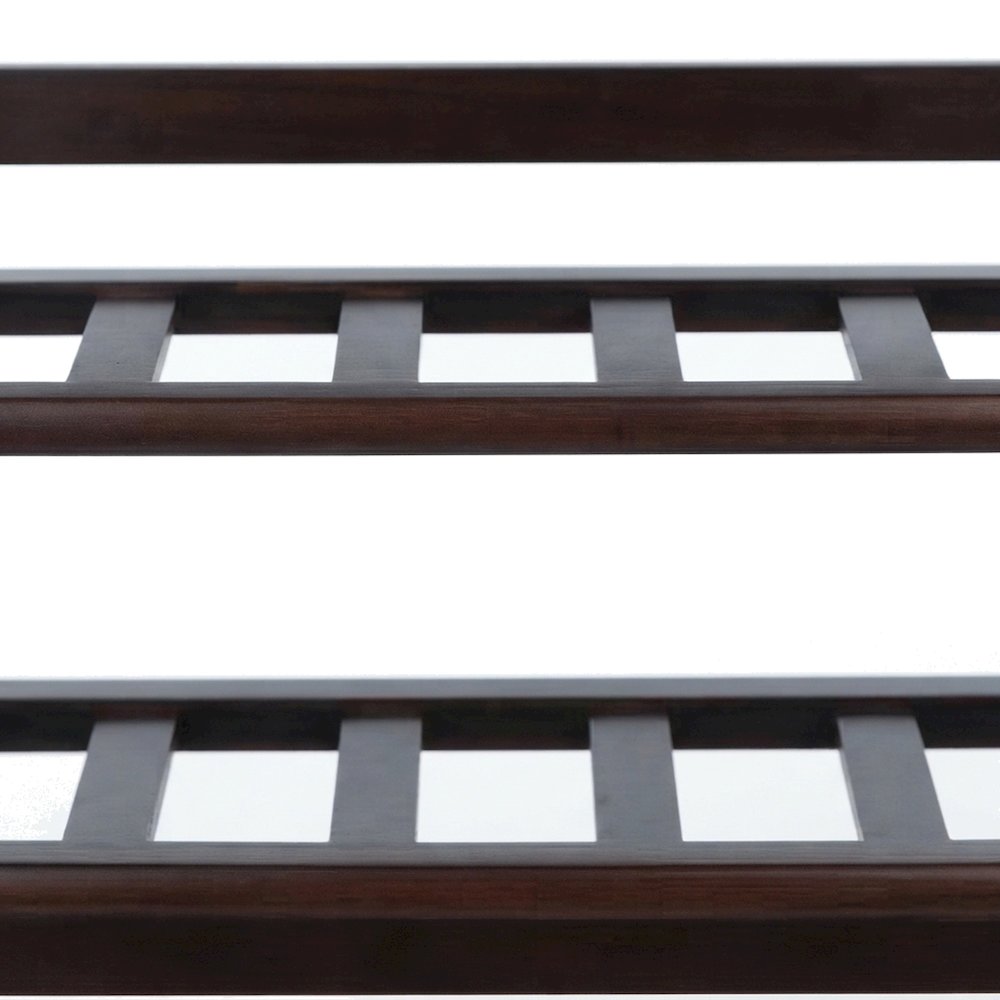 Solid Wood 30-Bottle 6-Tier Freestanding Wine Rack and Storage Shelf, Walnut
