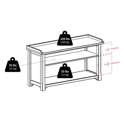 Verona Storage Bench with 3 Foldable  Beige Color Fabric Baskets