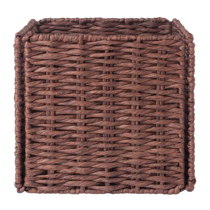 Tessa 3-Pc Woven Rope Basket Set, Foldable, Walnut