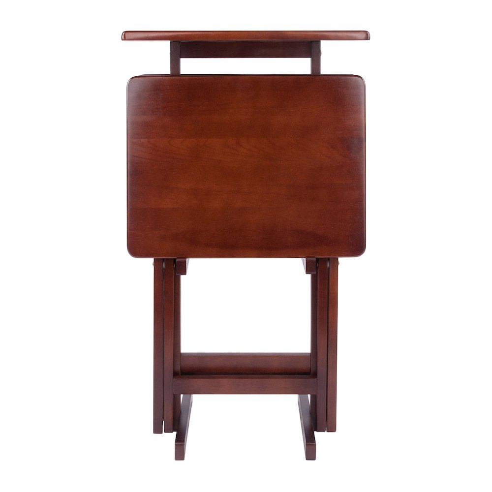Riley 3-Pc Set Snack Table, Walnut Finish